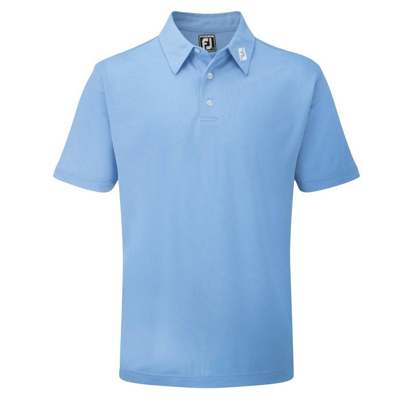 Slordig Staat samen FootJoy Stretch Pique heren golfpolo-golf polo shirt blauw kopen? Golf123